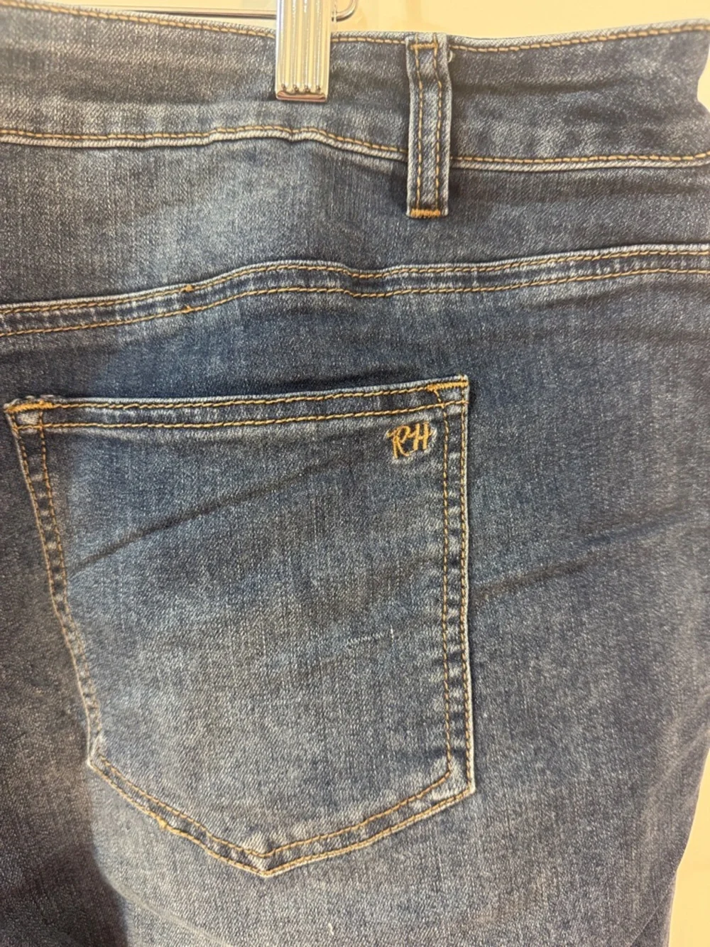 Size 18W, 20W, 22W Ruff Hewn Dark Denim High-Rise Shorts w/ 5” Inseam